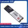 RAMs Latumab M2 SATA SSD 128GB 256GB 512GB Hard Drive Disk 1 TB 2 TB M.2 SATA NGFF Hard Disk HDD Internal SSD For Laptop Desktop