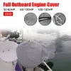 Full Outboard Engine Cover 420D Waterproof Heavy Duty Engine Motor Covers Sunshade Anti-scratch Grey Boat Protector 30-150HP