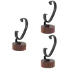 Caixas de relógio 3 PCs mostram o suporte do suporte para exibição de rack exibindo suporte para o Black Walnut Stands Men Women