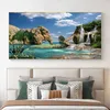 Nature Landscape Waterfall Canvas Modern Painting Posters and Prinst Pictures Wall Pictures Bedroom Sala Decoração de casa sem moldura