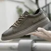 Casual Shoes Men Black/White/Khaki Lace Up Summer Oddychająca deska miękka męska wulkanizowane trampki na zewnątrz