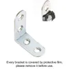 18 stcs l Bracket hoekcombinaties rechthoekbeugels Bevestig 40*40 mm met 72 stks 4*16 mm schroeven hardware voor thuismeubilair