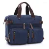 Backpack Men Canvas Briefcase Travel Bags Suitcase Classic Messenger Shoulder Bag Tote Handbag Casual Business Laptop Pocket