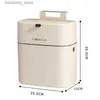 Waste Bins Stylish Hanin Trash Can for Household Toilets - Lare Capacity Square Desin Convenient Clamshell Lid L49