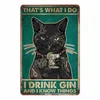 Black Cat Vintage Tin Signs Before Coffee I Hate Everyone Wall Decor Funny Metal Art Poster for Home Bar Pub Cafe Farm Bathroom