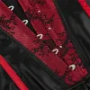 Корсет топ плюс размер Bustier Flower Lace Up Oupbust Corsele Burlesque Sexy Lingerie Costume Renissance Женщины