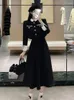 Sukienki robocze 2024 Wysokiej jakości mały zapach dwuczęściowy zestaw kobiet krótka kurtka Płaszcz długa spódniczka Koreańska elegancka moda ol