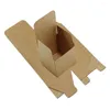 Geschenkomschakeling 20 stks bruine kraft papier opvouwbare doos voor bruiloft Soap Craft Candy Chocolate Snack Sieraden Diy Packaging Recyclebaar pakket