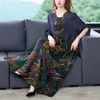 Основные повседневные платья женская черное цветок Lbery Silk Long Dress 2024 Корейское ретро -повседневное платье летнее элегантное платье по талии C240411