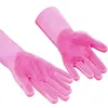 1Pair -Geschirrspülhandhandschuhe Zaubere Silikon Gummischale Waschen von Handschuhen für Haushaltsschwamm Peeling Küchenreinigungswerkzeuge