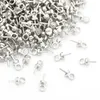 50pcs Brass Metal Charms Screw Eye Bails Beads End Caps Clasps Pins Connectors For DIY Pendant Jewelry Making Accessories