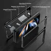 Magnetiskt gångjärn Klar hårt täckningsfodral för Samsung Galaxy Z Fold 4 Luxury Plating Trarents Frame Case för Galaxy Z Fold4 Case