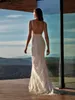 Urban Sexy Dresses Sexig ärmlös Backless Bride Robe Sparkly paljetter Square Neck Bridal Gown Elegant Straight Long Wedding Dress Robe de Marie 240410