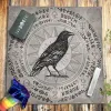 Tissu de l'autel Pagan Spiritualité Witchcraft Astrologie Oracle Carte Mat Crow Dragonfly Butterfly Runes Magical Tarot Tarot