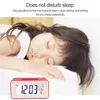 LED Electronic Snooze Alarm Clock Mini Small Intelligent Sound Control Clock met kalenderdemperatuur voor thuiskantoorreizen