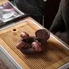 Geluk Purple Clay Tea Pet Little Pig Drink Water Chinese handwerk Kung fu Ornamenten Home Decor Accessories 240411