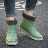 Ny designer Mid Calf Rain Boots Women's Green Waterproof Shoes For Rainy Day Ladies Pink Päl Rummi Rainshoes Woman Galoshes