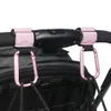 2 pcs Metal Baby Pram Hooks PU Stroller Carriage Storage Bag Hooks Universal Hanger Stroller Accessories