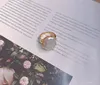 Heet verkopen 100% natuurlijke barokke zoetwaterparel 14k goud gevulde vrouwelijke ring originele sieraden voor vrouwen geschenken geen fade