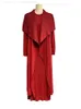 Basic Casual Dresses Lanmrem High end Pleated 2-piece Set for Womens Long Open Coat Sleeveless Fringe Design Dress Fashion 2024 Spring New 2DA12 C240411