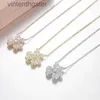 High End Vancelfe Designer Necklace Sterling Silver Three Leaf Lucky Grass Necklace Womens Propedoile Trendy Designer Jewelry Jewelry