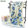 Towel ZHUO MO-Luxury Lady Peony Flowers Cotton Shower Towels Home Textile Women Bath Terry For Adults 70x140cm