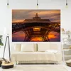 QDDECO باريس إيفل برج الأريكة بطانية اليوغا حصيرة هندسة هندسة فرنسية نسيج جمالي أو زينة غرفة المعيشة