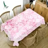 Red Rose Plant Pattern Tablecloth Oxford Cloth Rectangular Kitchen Table Cover Family Party Party Wedding Decorative Accessories