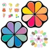 6 cores Blow Flower Flor Multi-Colored Drop Drop Para Petal Inkpad Carimbo DIY Pintura de dedos artesanato artesanal artesanato