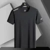 Plus w rozmiarze 9xl Summer Ice Silk T-shirt Men Men Streetwear Szybkie suche t-koszulki Gym Sports Jogging Ubranie 8xl