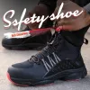 Botlar Erkek Güvenlik Ayakkabı Çelik Toe Güvenlik İşleri Botlar Erkek Kadın Yüksek Üst İş Ayakkabıları Erkekler Delme Kanıtı Dayanıklı Yıkılamaz Ayakkabı