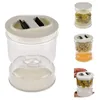 Storage Bottles 1PC Hourglass Jar Pickle Can Dry And Wet Separate Food Fermentation Kit Juice Separator Container Kitchen Supplies