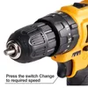 21V Electric Cordless Drill Rechargeable Mini Screwdriver Lithium Battery Household Multifunction 2 Speed Power Tools 240407