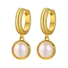 Orecchini per borchie Ladies Shell Women Elegant Women Gold Hoop Drop Dropserve Fashion Copper Gioielli all'ingrosso