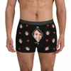 Boxer -slip shorts slipjes Custom Love Heart Girlfriend Face Boxer korte Valentijnsdag geschenken voor hem man ondergoed