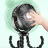 Baby Stroller Fan Portable Clip On USB Mini Fan for Pushchair 360° Rotatable Air Cooling Fan for Bicycles Office Laptop