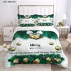 Bedding Sets Christmas Tree Set Microfiber Comforter Duvet Cover Bedspread Bedclothes King Size With Pillowcases