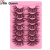 New 25MM Lashes 3D 100% Mink Hair False Eyelashes Dramatic Long Wispies Fluffy Eyelash Full Strips Lashes Extension Makeup tool