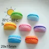 Decorative Figurines 10PCS Dotted Half Macaron Series Resin Flat Back Cabochons For Hairpin Scrapbooking DIY Jewelry Craft Decoration