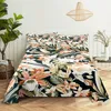 Grote bloemen 0,9/1,2/1.5/1.8/2.0m digitaal print polyester bed platte vel met kussensloopafdruk beddengoedset