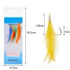 10 påsar Sea Fishing Tackle Texas Sabiki Rig Feather Tinsel Tube Simulated Fish Skin Swivels String Hooks For Herring Maruseigo