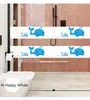 Pencere Çıkartmaları 15x300cm PVC Kendinden Yapışkan Bel Kapısı Dekoru Su Geçirmez Ayna Dekoratif Süpürgelik Bel Hattı Anti-Çarpışma Şeridi