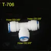 3/8 "Quick Connect Pipe Fittingen L/T/Y Type rechte buiging TEE RO Reverse Osmosis Pijp 50 of 100 GPD Huishoudelijke waterslang 10m