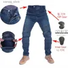 Erkekler Kot pantolon kot koleksiyon klasik denim UGB06 PK718 PK719 ZIP Motosiklet Pantolon Pantnes Motocicleta Hombre Featherbed Jeans Dişleri L49