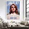 Lana del Rey Müzik Şarkıcı Tuval Poster Baskılar Fotoğraf Portre Duvar Posterleri Resimler Bar Oturma Odası Duvar Sanat Sanat Ev Dekoru Hediyesi