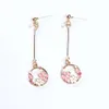 Hot selling Instagram from Japan and South Korea with Immortal Cherry Blossom Asymmetric Earrings Elegant and Minimalist Temperament Flower Earrings Earrings