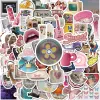 65pcs Y2K Girls VSCO 90S MILLENIAL STOCIFIQUES VINTAGE Autocollants mignons esthétique Decal Diary Motorcycle Phone Scrapbook Sticker