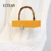 Xiyuan Lady Clear Acrylic Box Diamond Evening Clutch Bags Women 2023 Luxury Designer Rhinestone Purces Wedding Party Handbags