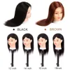 100% menschliches Haar Schaufensterpuppe Köpfe mit für Haare Training Styling Solon Friseur Dummy Doll Köpfe für Übungsfrisuren 240403