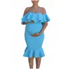 Maternity Dresses Flounce For Po Shoot Pography Props Women Clothes Pregnancy Sh190919930009 Drop Delivery Baby Kids Supplies Clothing Otngl